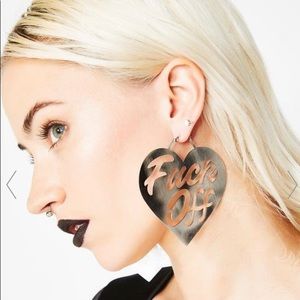 Fuck Off earrings